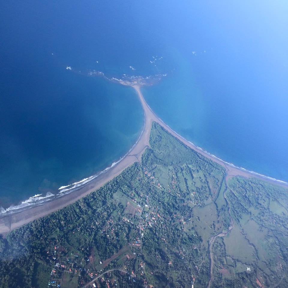 aereal photo of "Cola de la Ballena" (Whale tail) in "Ballena" Marine National Park, Punta Uvita, Osa, Costa Rica. By Hector Vides for Social Media Costa Rica
